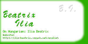 beatrix ilia business card